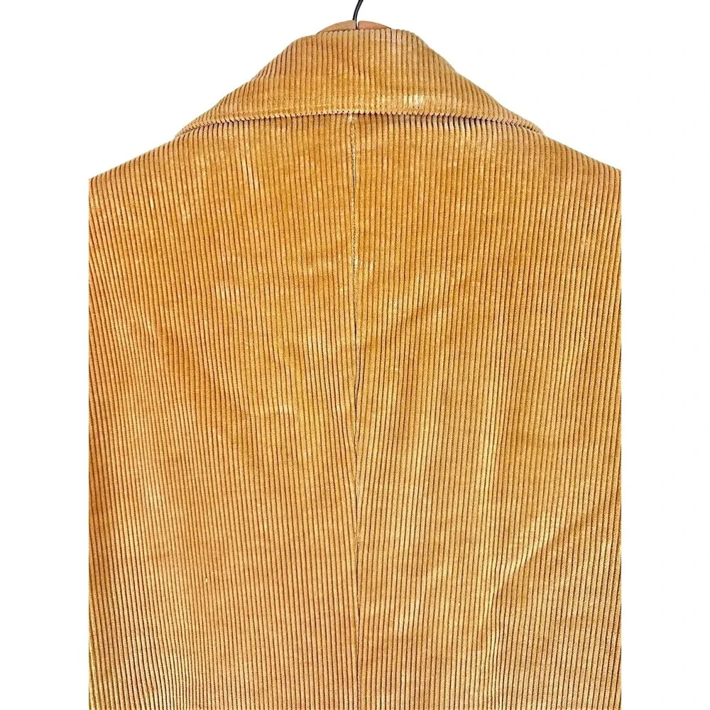Vintage Campus Outerwear Belted Corduroy Lined Coat Men's 42